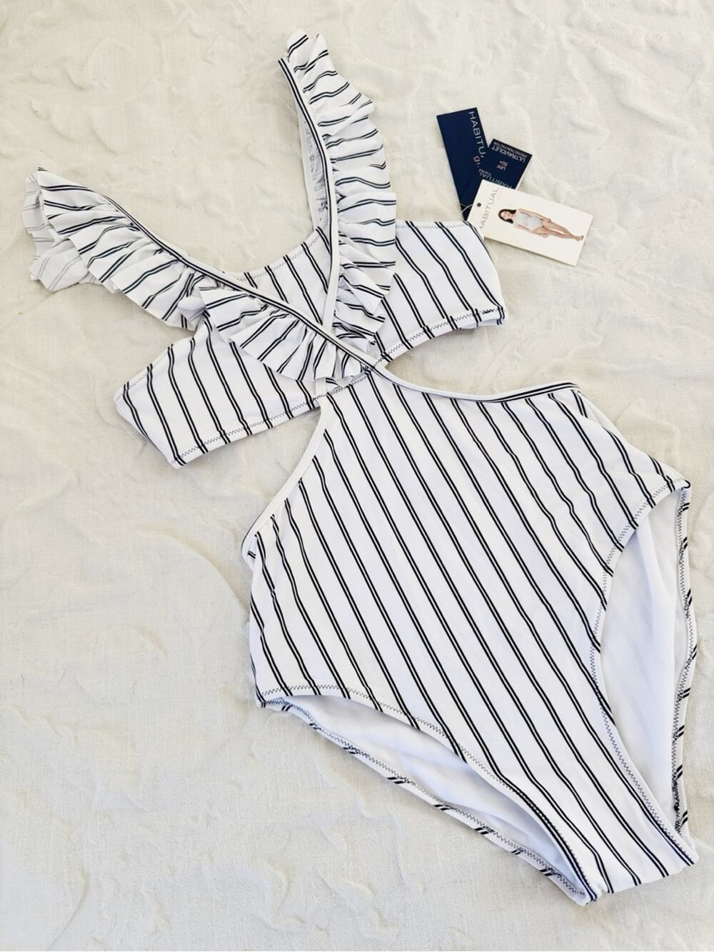Habitual Ruffle One-Piece Swimsuit Girls Size 16 New